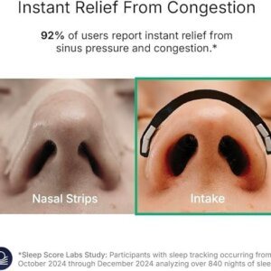 Intake Breathing — Magnetic Nasal Strips Starter Kit | Reusable Band + Tabs | Nasal Strips for Sleep, Snoring, Breathing & Sports | Stronger Lift Than Traditional Nose Strips | 4 Sizes, 15 Tabs, Black
