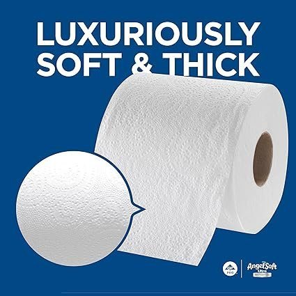 Georgia-Pacific Angel Soft Ultra Professional Series 2-Ply Embossed Toilet Paper by GP PRO (Georgia-Pacific), 16560, Paper, 60 Count (Pack of 1), White 24000 sheets per case