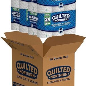 Quilted Northern Ultra Soft & Strong Toilet Paper, 48 Double Rolls, 48 = 96 Regular Rolls,12 Count (Pack of 4)