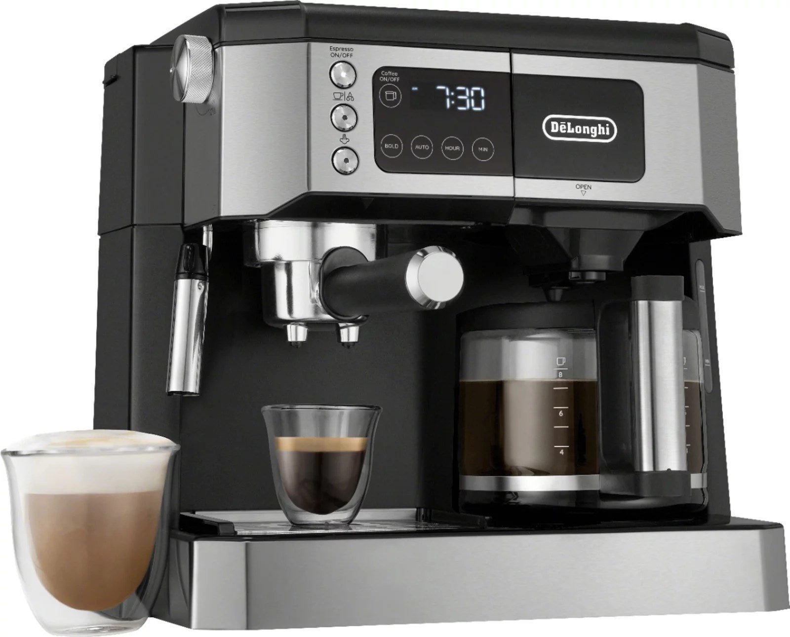 img-1255.jpg De’Longhi COM530M – Digital All-in-One Combination Coffee and Espresso Machine – Black and Stainless Steel - Image 1