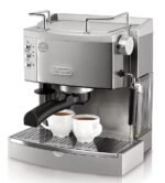 De’Longhi – Espresso Machine with 15 bars of pressure, Milk Frother and removable water tank – Stainless Steel