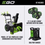 EGO Power+ SNT2405 24 in. Two stage 56 V Battery Snow Blower Kit (Battery & Charger) W/ TWO 7.5 AH BATTERIES