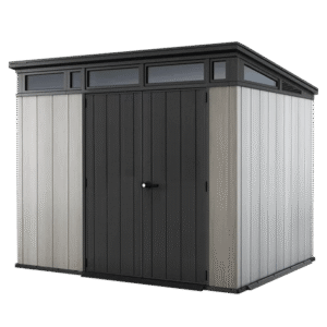 Keter Artisan 9×7 Foot Large Outdoor Shed with Floor with Modern Design for Patio Furniture