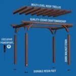 Somerville 14×10 pergola – walnut stain