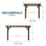 Somerville 14×10 pergola – walnut stain
