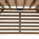 SummerCove 11 ft. x 10 ft. Tan Cedar Frame Wood Pergola with Adjustable Canopy