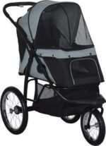 PawHut Small & Medium Dog Stroller, Gray
