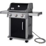 Weber 47510001 Spirit E-310 3-Burner Natural GAS Black Bundle with Generic Grill Cover Barbecue Drip Pans Set of 3