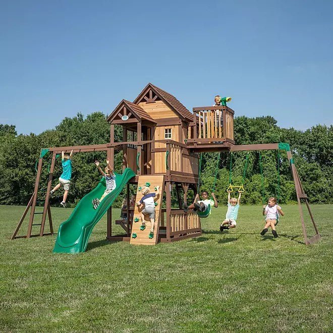 Outdoor Living Skyfort II Cedar Swing Set/PlaySet