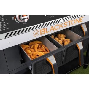 Blackstone 1923 36 inch 4 Burner Griddle with Air Fryer – Black