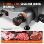 Meat Slicer, 340W Electric Deli Food Slicer with 10″ SUS420 Stainless Steel